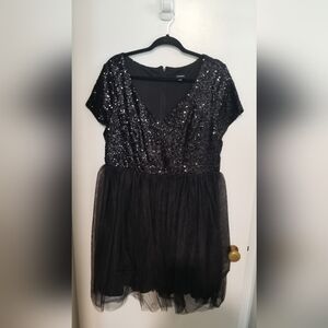 Torrid Black Sequin Dress 14